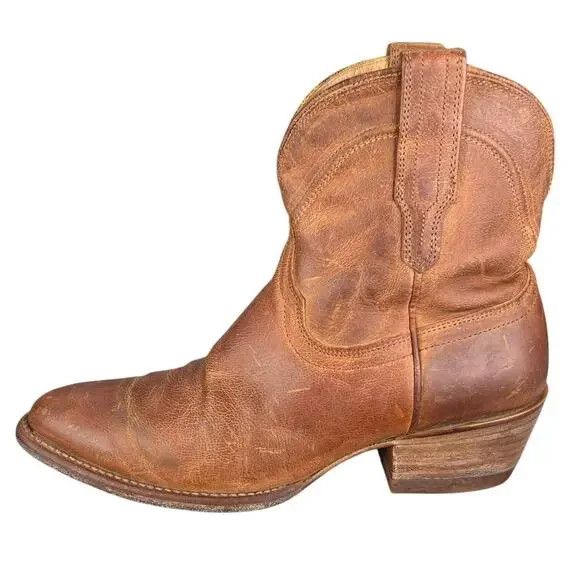 Tecovas Women’s Penny Brown Leather Western Cowgirl Boots Size US 8 - Picture 3 of 11